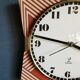 Clock silent rectangular vintage wall pendulum "Jaz copper pink"
