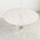 Round Italian travertine table from the 1970s