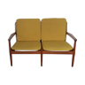 Scandinavian sofa in teak, original fabrics cushions
