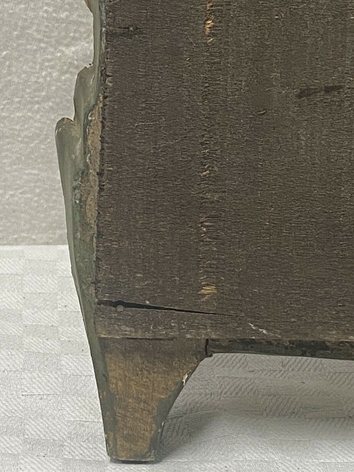 Wooden mirror and gilded stucco decoration palmette era Louis XV 18th 31x45cm