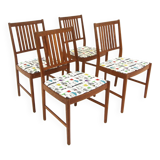 4 chaises scandinave en teck, Suède, 1960