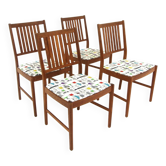 4 chaises scandinave en teck, Suède, 1960