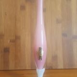 Vintage pink opaline soliflore vase Height 24 cm