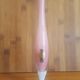 Vintage pink opaline soliflore vase Height 24 cm