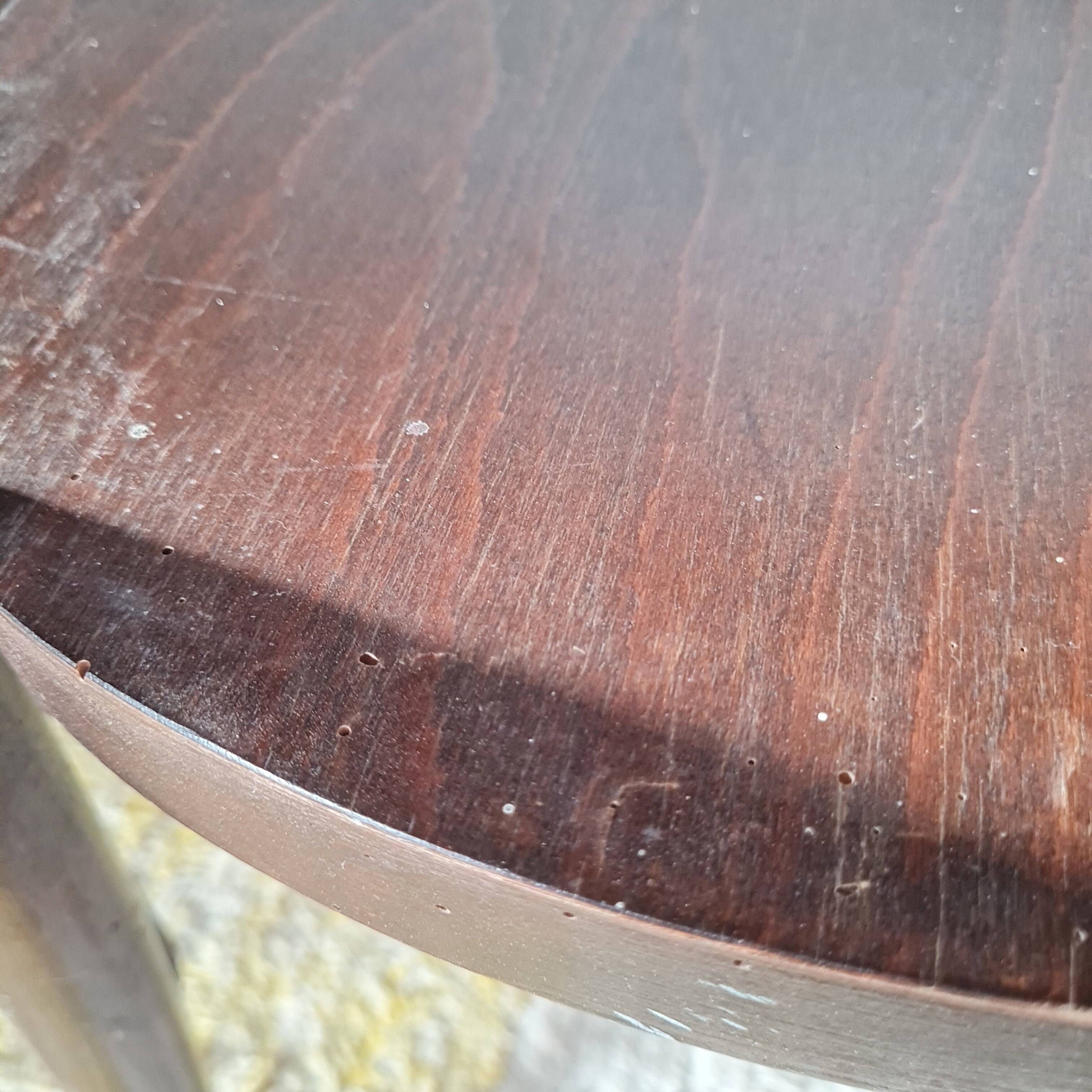 Set of 3 antique wooden bistro chairs