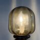 Pair of yellow glass and brass wall lights from the mid-century by N Leuchten, 1960s, Germany.