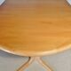 Expandable round table in Scandinavian blond teak Laurits M Larsen