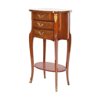 Oval bedside table