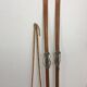 Old pair of wooden skis - vintage sport