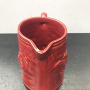 Former pitcher St Clement ceramics red decor horses made in france vintage