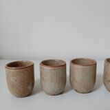 Set of 6 stoneware egg cups