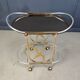 Vintage Italian brass bar cart, 1970s