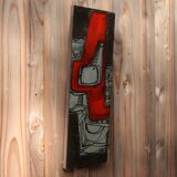 Enamelled lava wall plate