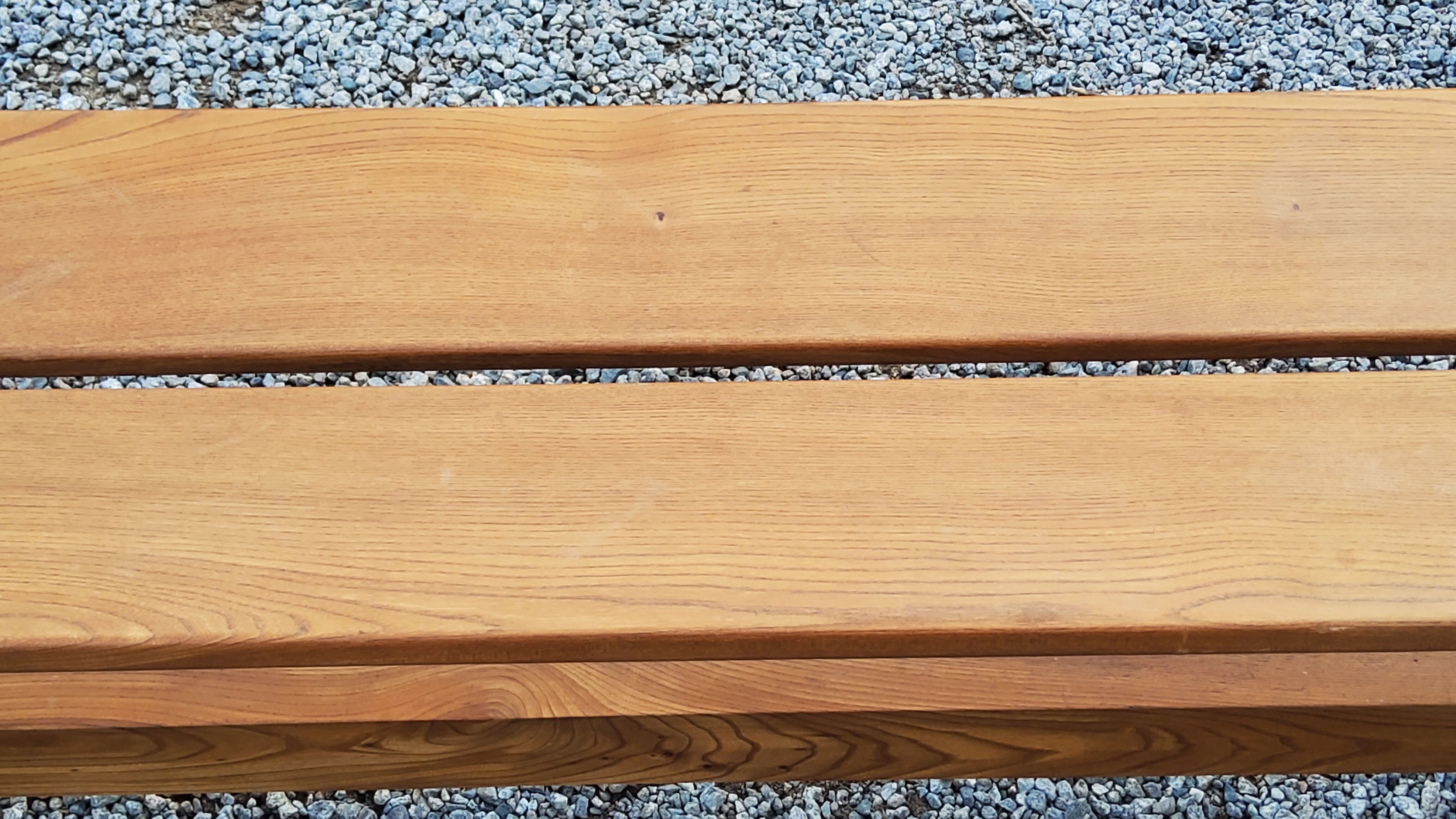 Solid elm bench from the 70s