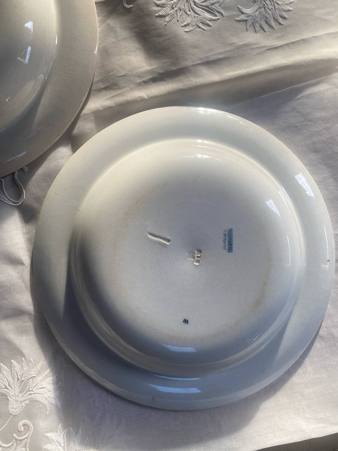 Set of 2 antique Wedgwood deep plates.