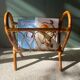 Rattan magazine rack