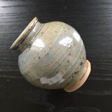 Blue grey sandstone ball vase