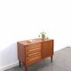 Teak sideboard met 4 lades en houten grepen, Bornhold