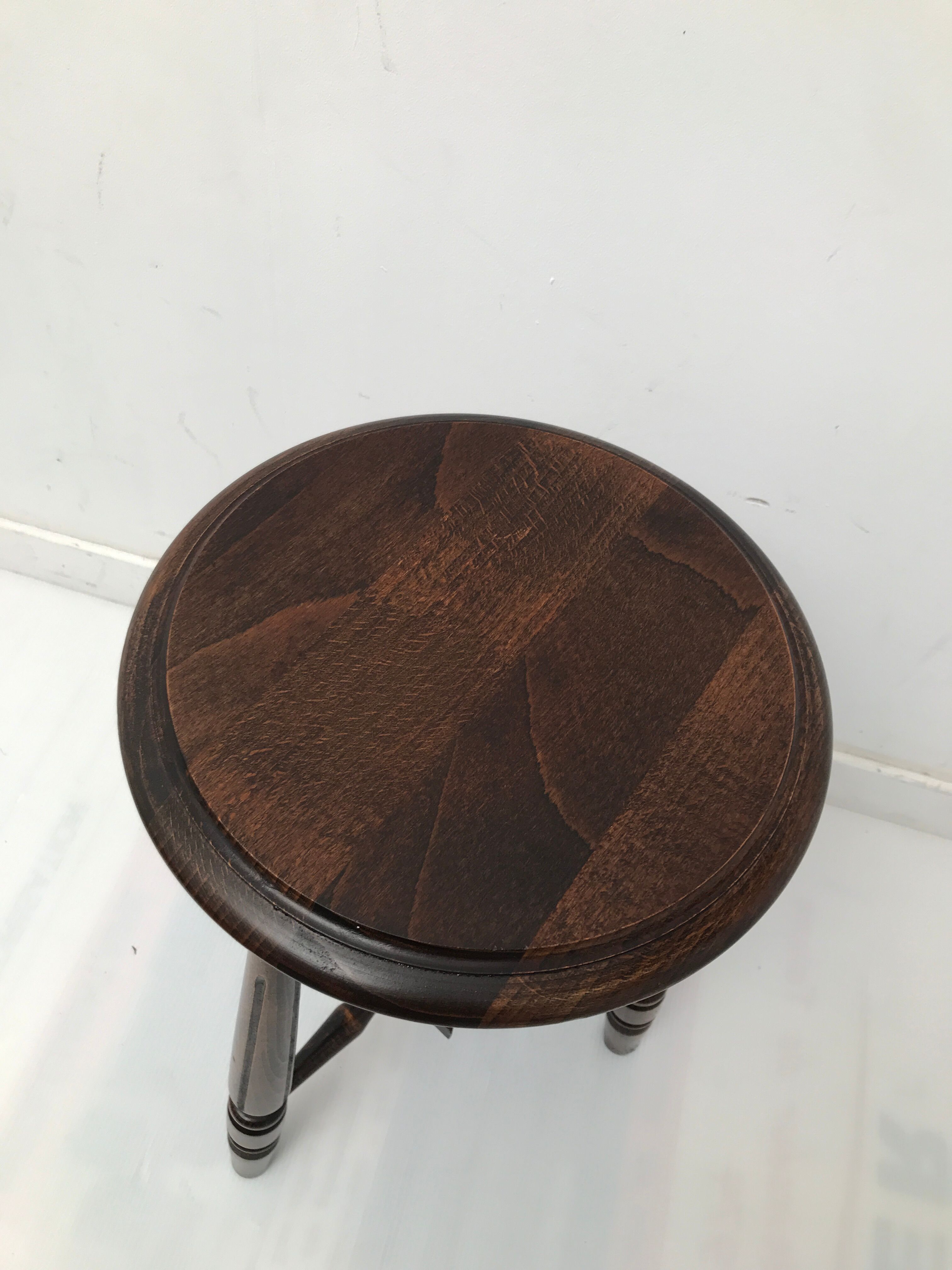 Wooden stool tripod foot