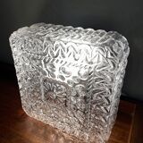 Ceiling lamp or wall lamp in square glass