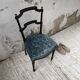 Chaise Napoléon 3 velours bleu