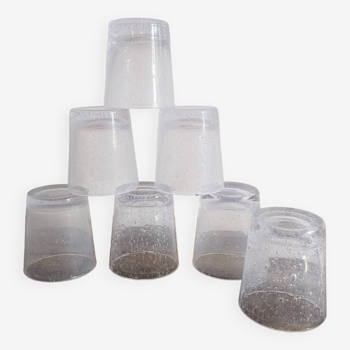 Lot de 7 verres bullés