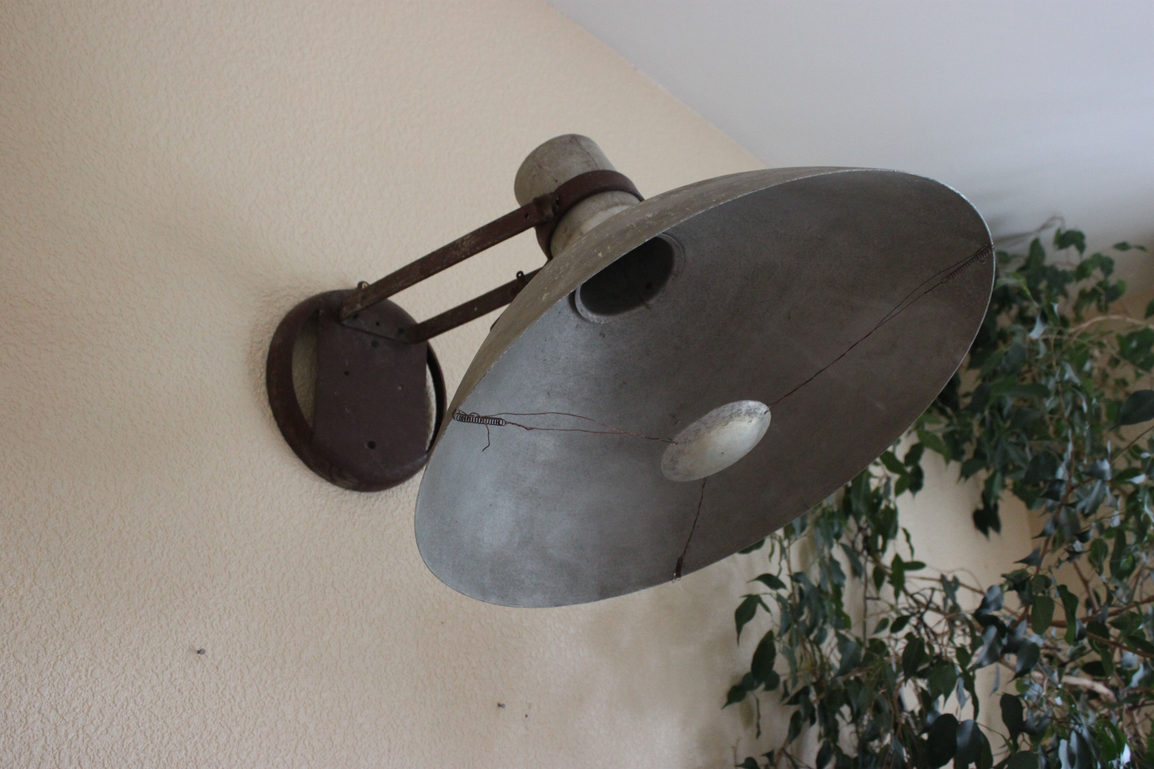 Very large lamp, bowl, industrial 1930 60cm!