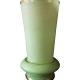 Vase, opaline vert, circa 1930 (art deco)
