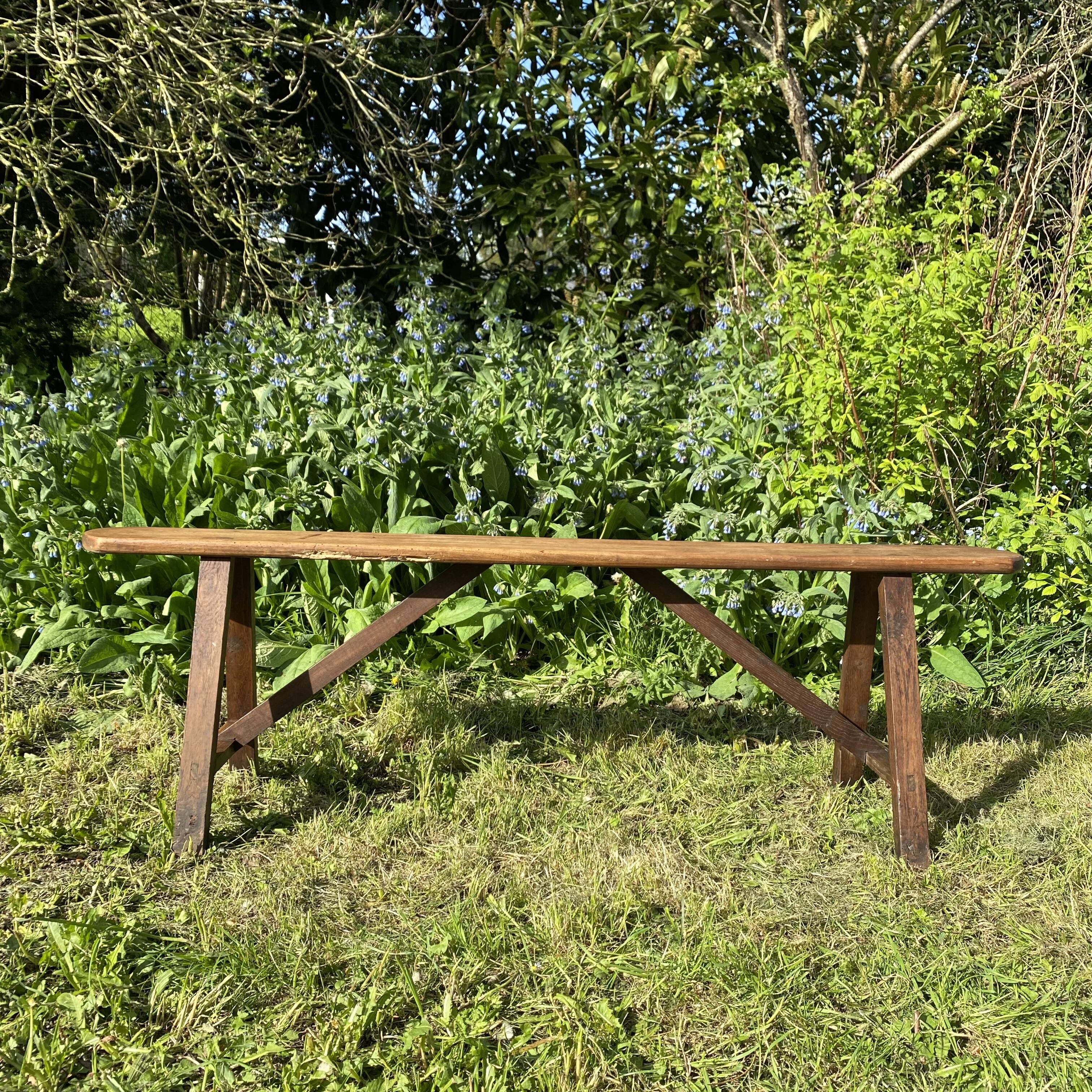 Old farm bench