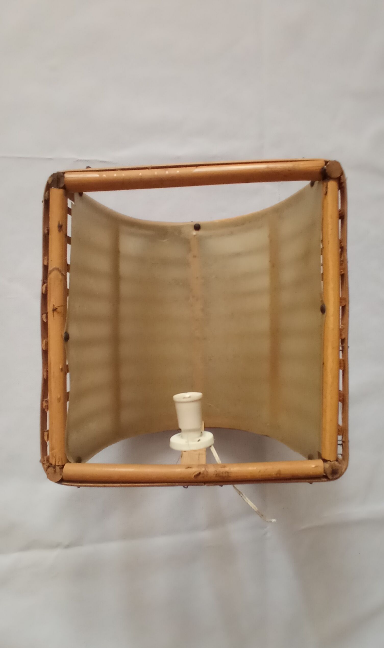 Vintage bamboo wall lamp