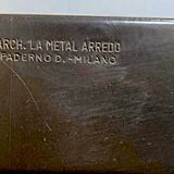 Chrome dining room set, La Metal Arredo and Moltoni&Co, 6 chrome chairs and table, Italy