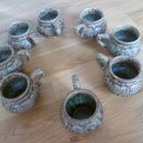 Set of 6 cups - vintage ceramics - year 60 / 70