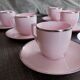 Powder pink cups and saucers