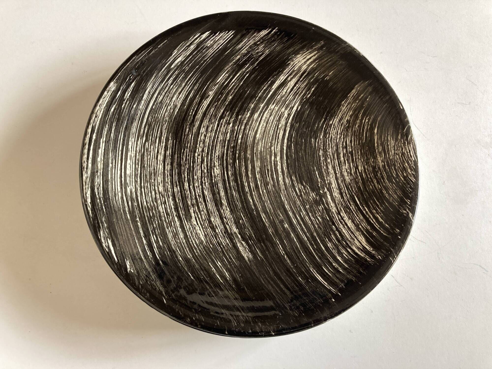 Set of 6 plates Soulages Gulf Juan in Salins earthenware 1960