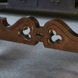 Rustic oak table with ceramic inlays by a student of Joseph Savina 1950s