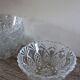 Lot 9 coupelles bols verre ciselé transparent vintage