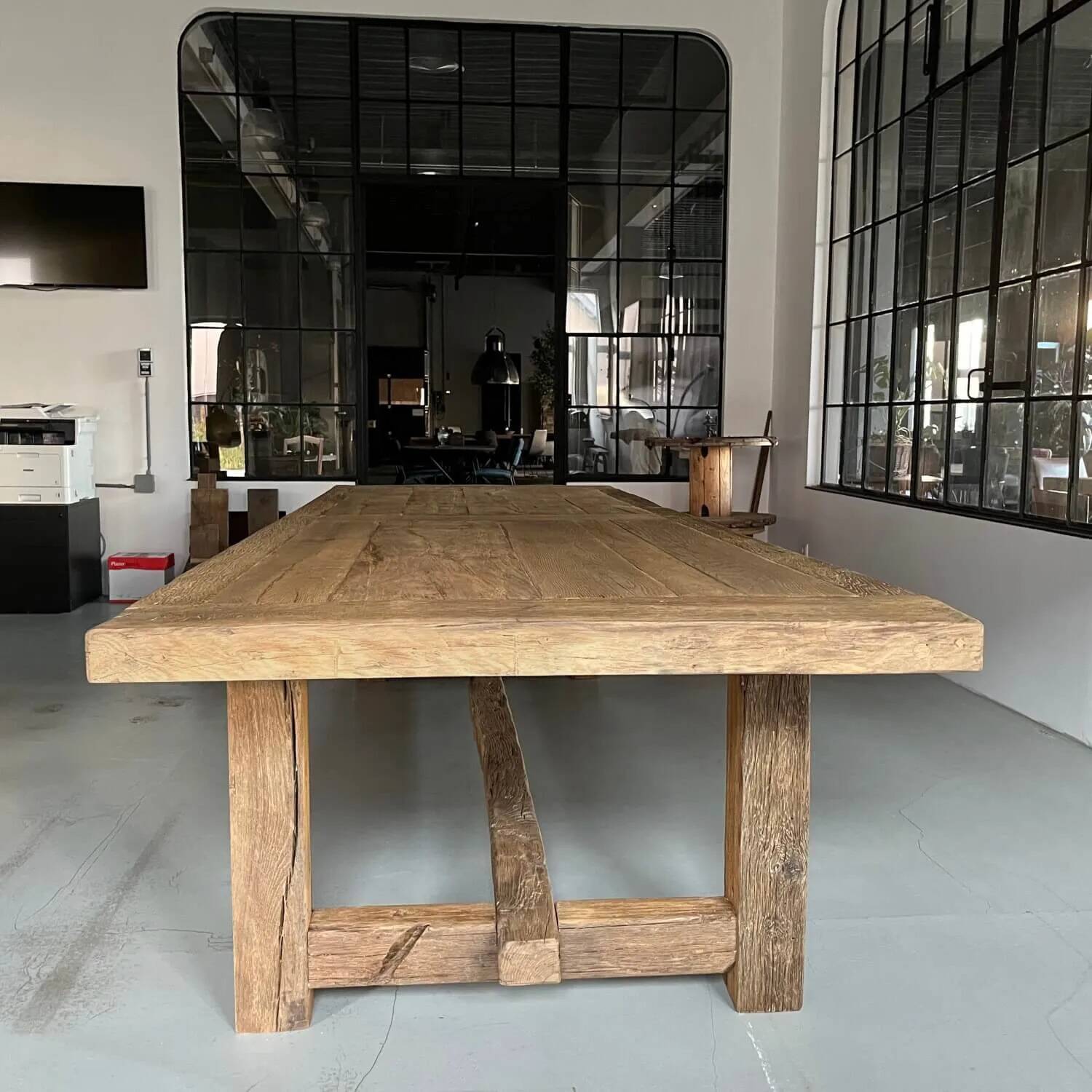 Table de Ferme Kingstone en Chêne Massif ancien - 250 cm de long