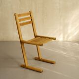 Set of 4 chairs and a bench, France 1960