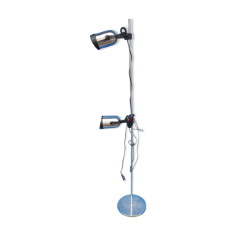 Lampadaire deux spots chrome vintage