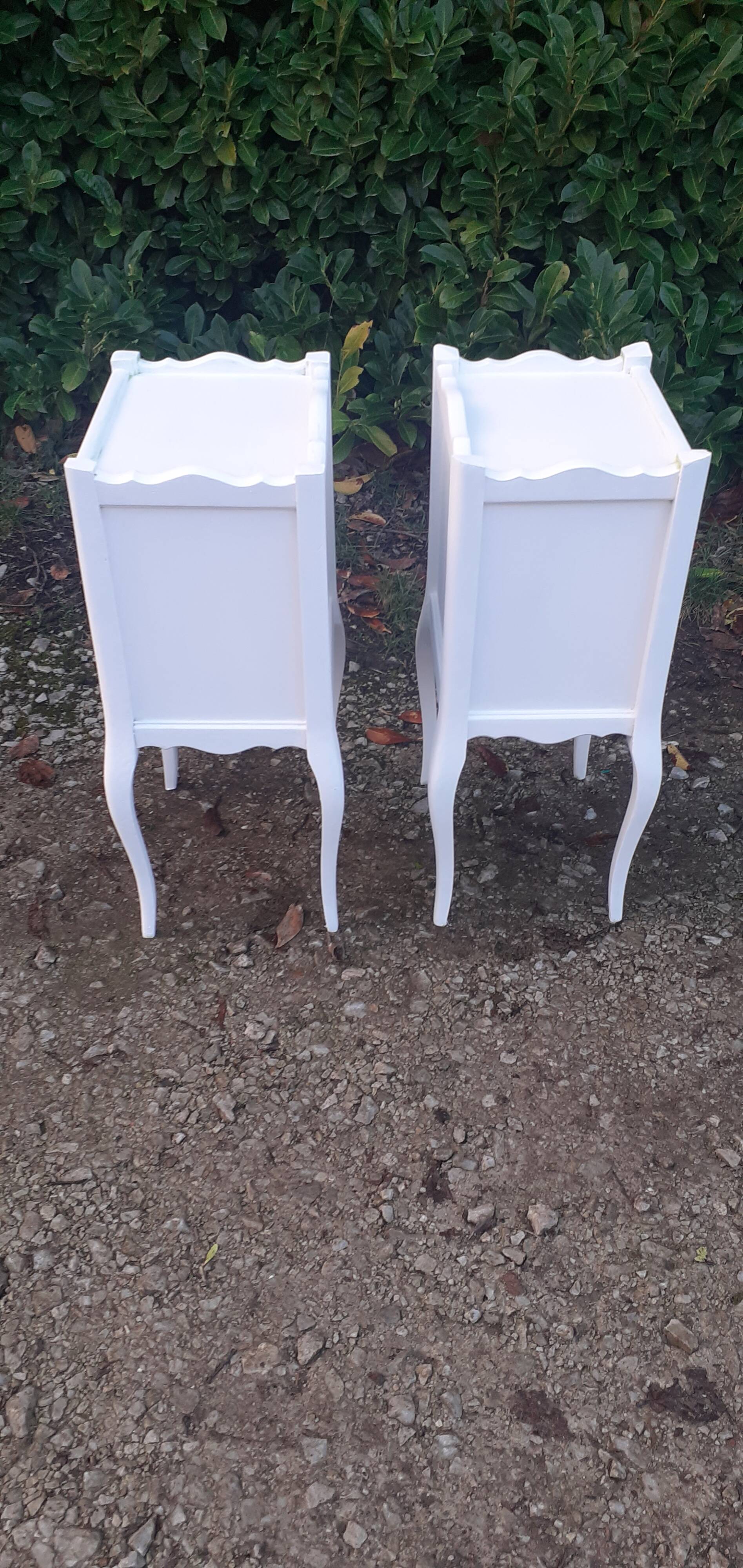 Paires de chevets 1 tiroir 1 niche blanc