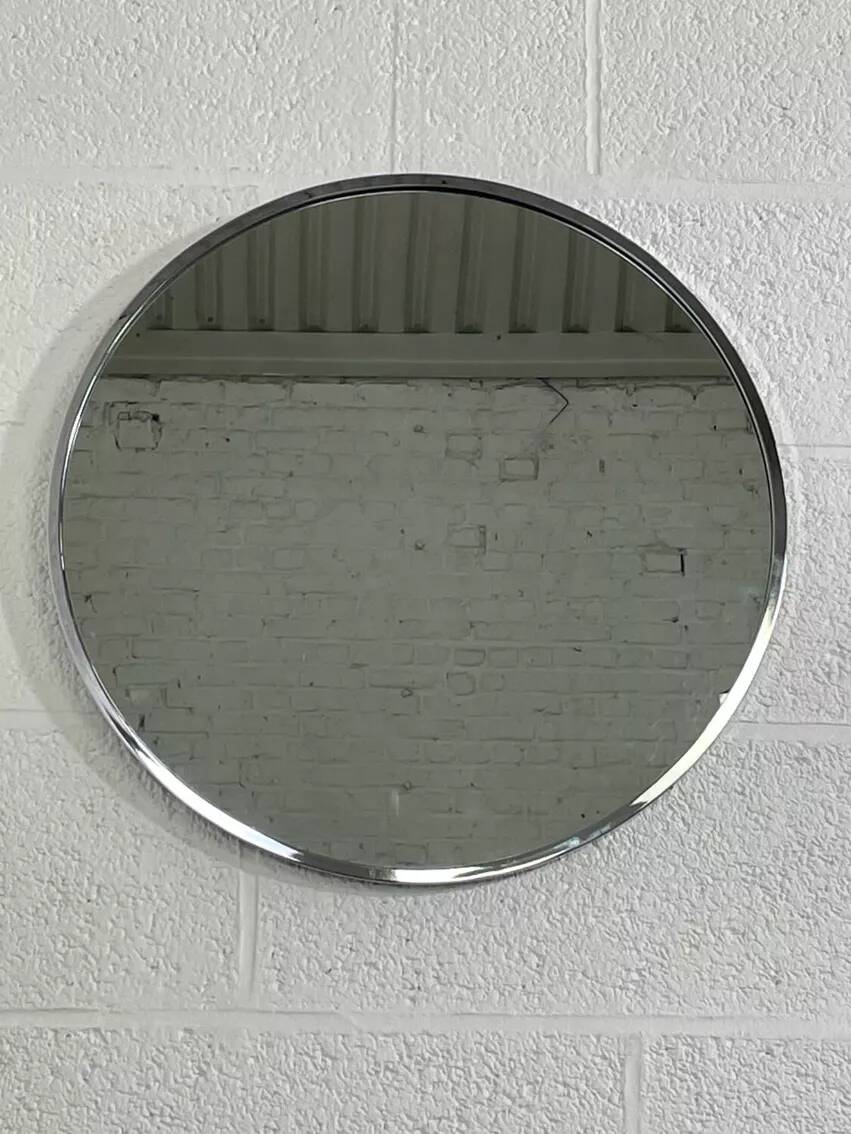 Miroir vintage chromé rond