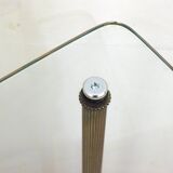 Small Regency-style side table, gold, glass & marble, 1970s.