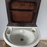 Washbasin cabinet Italy 19th century ceramic Ginori Tuscany Napoleon III