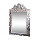 Miroir bois sculpté patiné céruse - 130x83cm