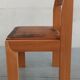 Chaises en orme et cuir, 80's
