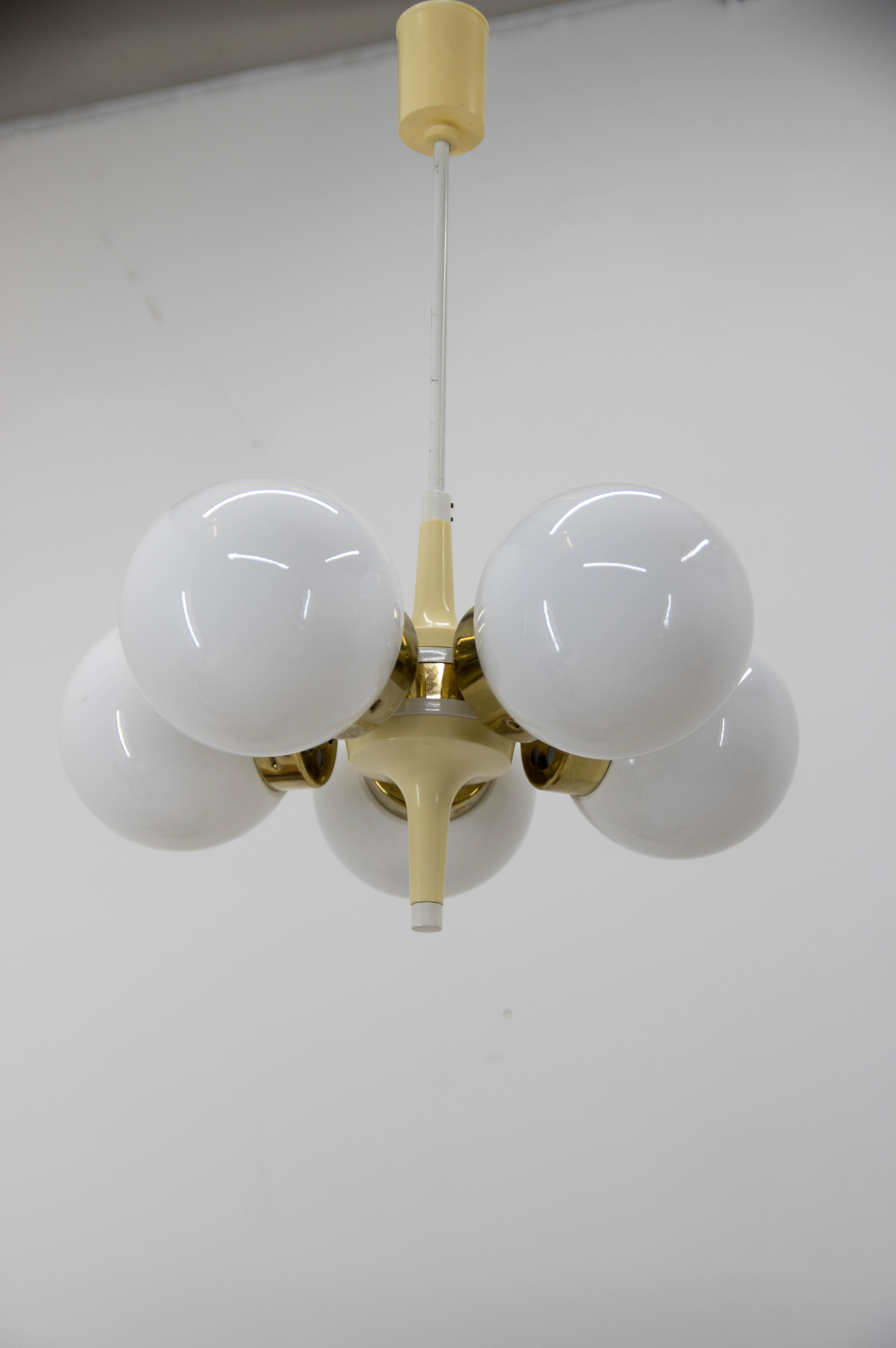 Chandelier Sputnik by Elektroinstala Decin, 1970s