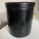 Black leather desk wastebasket, 1960