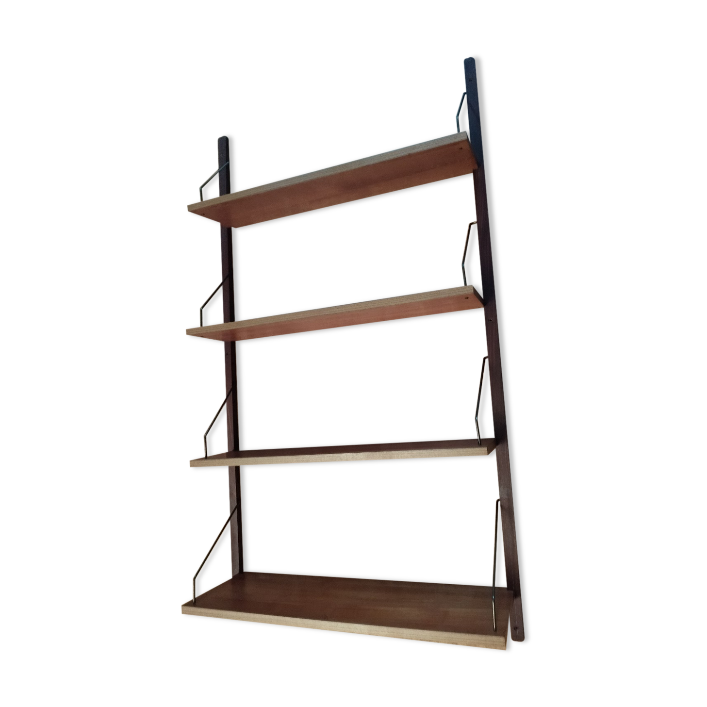 Teak wall shelf