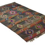 Anatolian handmade kilim rug 266 cm x 166 cm