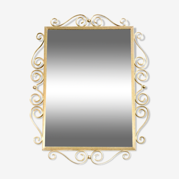 Golden mirror 78 x 64. Vintage 50s